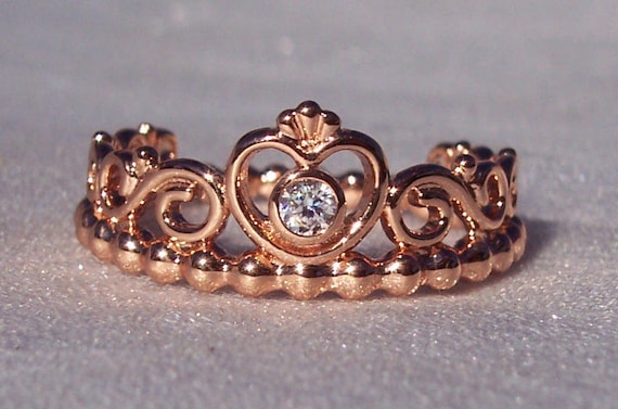 Pandora ROSE, My Princess Ring, Rose Gold, Clear CZ, Crown, 14K Gold Blend, Stunning, Special Girl, Prom, Graduation, Holidays