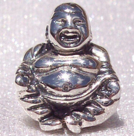 Laughing Buddha, Pandora, Bracelet Charm, RETIRED, Enlightenment, Being Healthy, Mind, Body, Spirit, 925, Zen, Good Luck, Contentment