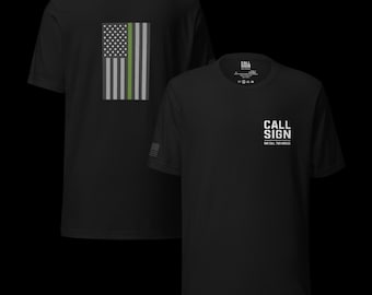 Thin Green Line Flag — Tee (Military)