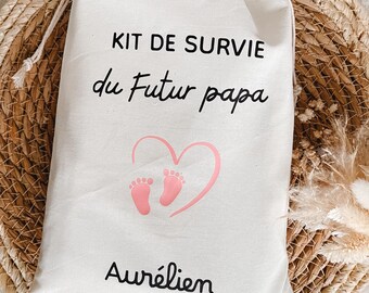 Personalized Dad-to-Be Survival Kit Pouch - With Name - Personalized Dad-to-Be Pouch