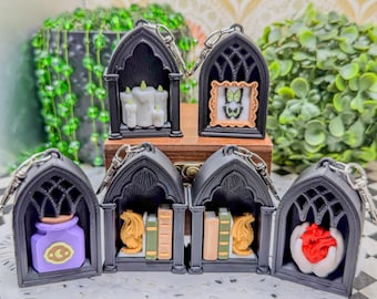 Einzelne Gothic Bücherregal Clicker Schlüsselanhänger