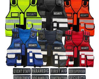 Chaleco táctico de seguridad de alta visibilidad