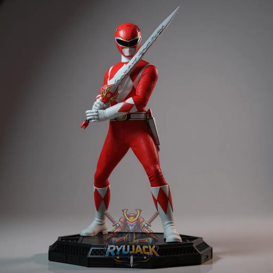 Red Ranger Statue | Mighty Morphin Power Rangers 3D STL (digital ...