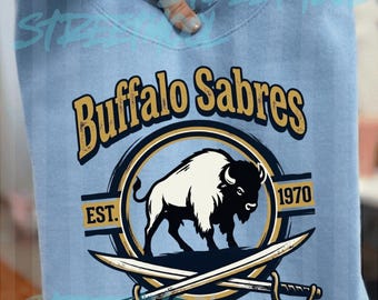 Chemise Buffalo Sabres des années 90 PNG, chemise de hockey Buffalo rétro design png, chemise de hockey Buffalo estilo gráfico vintage png