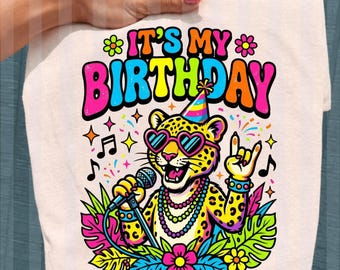 Es mi cumpleaños Animales del zoológico Leopardo Guepardo Fiesta de cumpleaños PNG, Cumpleaños safari PNG, Clip art de gato salvaje Descarga digital