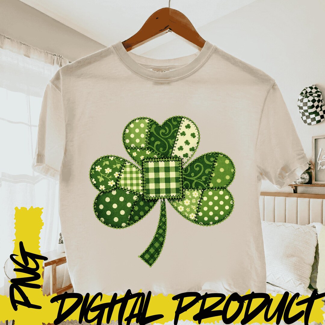 Patchwork Shamrock Design for St Patrick's Day Celebration Png ...