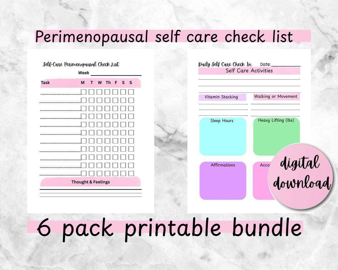 Perimenopause Daily Tracker Printable | Menopause Symptom Hormone Log ...