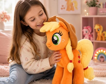 My Little Pony Plysch, Gosedjursleksaker För Barn, Födelsedagspresent - Orange