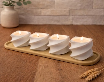 Minimalist Spiral Candle Holder - Modern Home Decor Set - Zen Design Candle Holder - Elegant Decor