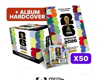 FIFA World Cup 2026 PANINI Stickers - Hard Cover Album & 50 packets