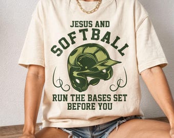 Baseball SVG: Jesus and Softball Png, Christian Sports Shirt, Game Day Design (Digital Download)