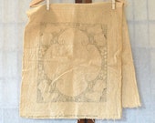 Vintage Printed Needlework Linen, Wm H Molter Co Pillow 39 Busy Hour 39 Fruit Pattern Chicago 1930s, Photo Prop