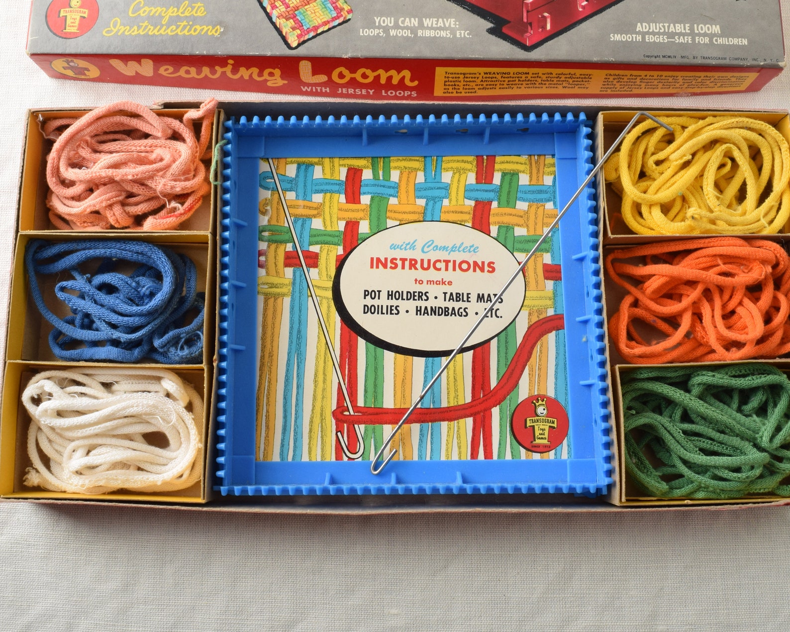 Vingtage Weaving Loom Transogram Toy Loom Make Pot Holders Etsy