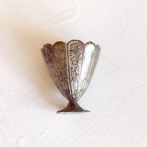Turkish Zarf Coffee Cup Holder Small Vintage Metal Sleeve 2.5&quot; tall
