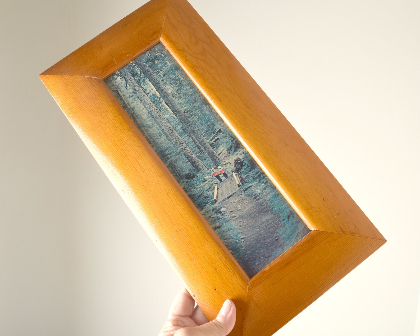 Vintage Wood Frame 15 x 8 Long Narrow Frame Etsy