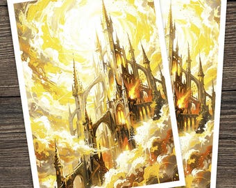Light's Hope Castle TCG Card Sleeve Art | Fantasy Digital Art | MTG/Yugioh/Pokemon Sleeves | Custom Sleeve Art Download