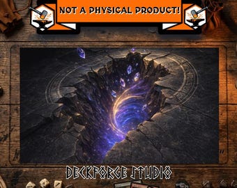 3D Shattered Mana Rift TCG Playmat Art | Fantasy Playmat Art | Custom Art Playmat | Custom Playmat Image Download