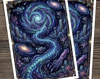 Cosmic Sea TCG Card Sleeve Art | Fantasy Digital Art | MTG/Yugioh/Pokemon Sleeves | Custom Sleeve Art Download