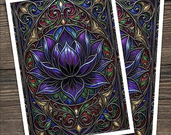 Stained Black Lotus TCG Card Sleeve Art | Fantasy Digital Art | MTG/Yugioh/Pokemon Sleeves | Custom Sleeve Art Download