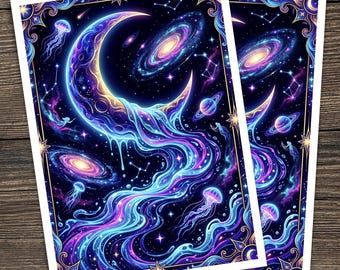 Cosmic Luminescence TCG Card Sleeve Art | Fantasy Digital Art | MTG/Yugioh/Pokemon Sleeves | Custom Sleeve Art Download
