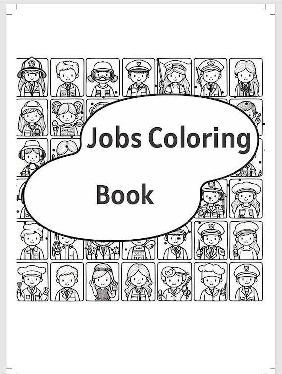 Occupations Coloring Book for Kids | Jobs Coloring Pages | Doctor, Artist, Firefighter | Printable PDF