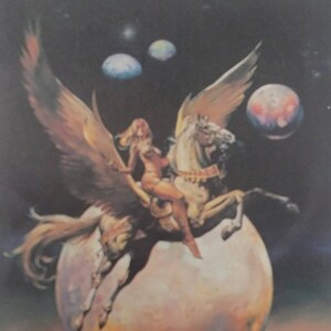 Vintage Bookplates,Golden Wings by Boris Vallejo,Antioch Publishing Co,Fantasy,Keepsake, FREE Shipping