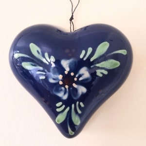 Vintage Decorative Heart Shaped Ceramic,Hand Painted,Valentine's Day Gift Ideas,FREE Shipping image 1