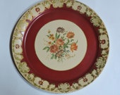 Vintage Tole Tray,Toleware,Flowers,Floral Motif,Bouquet,Flower Arrangement,Farmhouse Decor,Country Decor,Home Decor,FREE Shipping