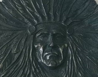 Vintage Belt Buckle,Indian Chief Belt Buckle By Indiana Metal Craft,Pewter,Indian Chief Head Dress,Birthday Gift,FREE Shipping