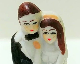 Vintage Wedding Cake Topper,Wedding Day,Romance,Bride,Groom,Nuptials,Wedding Party,Keepsake,FREE Shipping