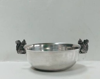 Vintage Bowl,Silver Plated Wallace 632,Nut Bowl,Candy Dish,Squirrels,Spring,Spring 2022,Spring Trend,Gift Ideas, FREE SHIPPING