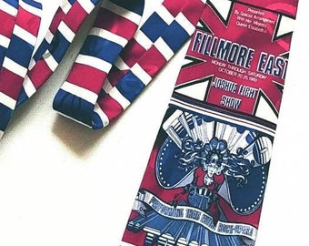 Vintage Tie,The Filmore Poster Ties,The Who Performs Tommy,Bill Graham FME No. 10,Filmore East,Joshua Light Show,Tie Collector,Keepsake