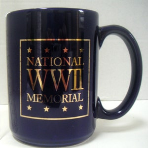 Vintage Mug,National WWII Memorial,Coffee Mug,Commemorative Mugs,Veterans,Keepsake.FREE Shipping