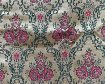 Vintage Damask Fabric, Sewing Projects,Textiles,Arts and Craft Projects,Home Decor,FREE Shipping