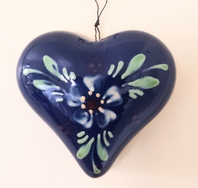 Vintage Decorative Heart Shaped Ceramic,Hand Painted,Valentine's Day Gift Ideas,FREE Shipping image 1