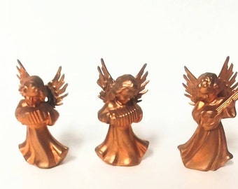 Vintage Mini Angel Figurines/Ornaments,Made in Hong Kong,Christmas,Angels,Cherubs,Choir.FREE Shipping