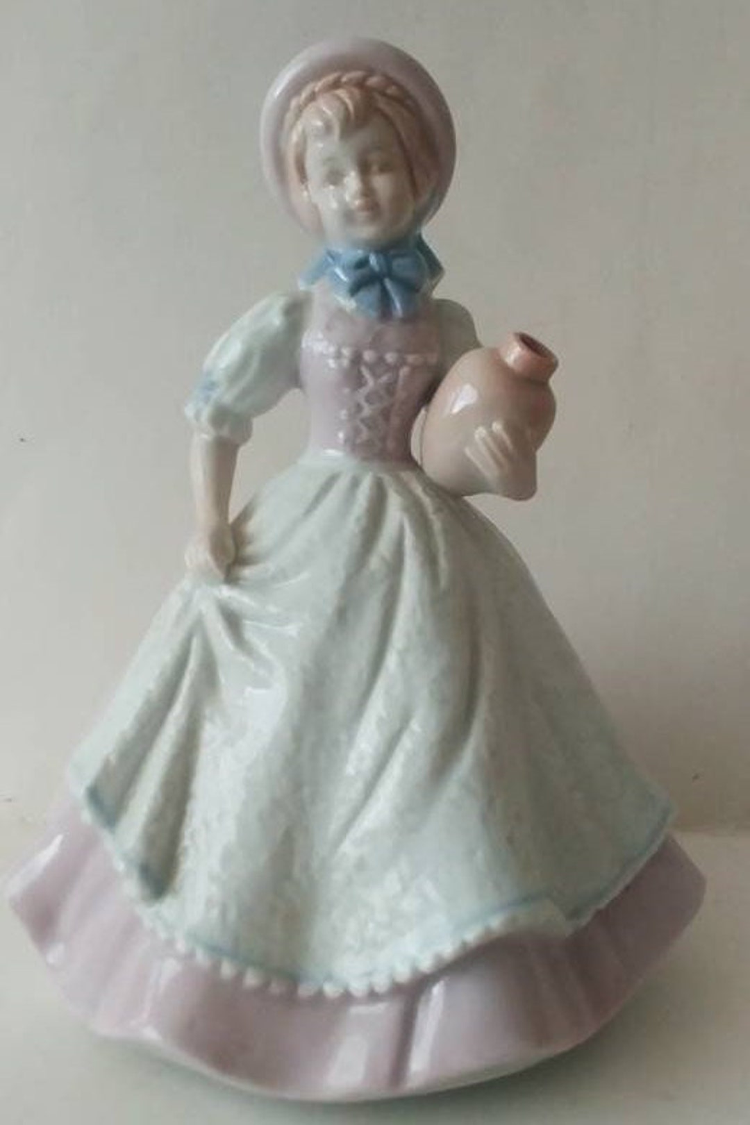Vintage Porcelain Musical Figurine. Lady With A Etsy