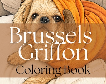 30 målarbilder för Brysselgriffon | Utskrivbara målarbilder för vuxna och barn | Digitala målarbilder | Direkt PDF-nedladdning