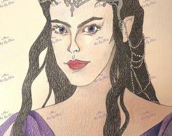 Arwen, The Lord Of The Rings Original Artwork