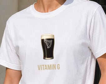 Vitamin G Shirt, Funny Beer Lover Tee, Irish Dark Brew Stout Ale Sweatshirt, Retro Irish Pub Hoodie, St Patricks Day Gift, Pub Crawl Uniform