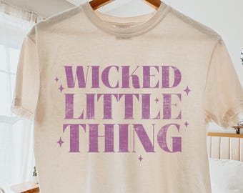 Wicked Little Thing Boxy Tee, Comfort Colors Halloween Boxy Tee, Coquette Halloween Tee, Spooky Season Crop Top, Y2K Soft Girl Goth Crop Tee