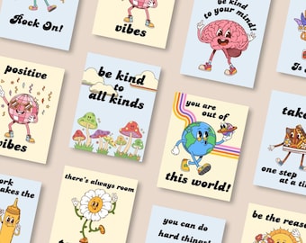 Retro Groovy Classroom Poster Set | Digital Download