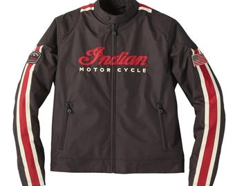Chaqueta de motociclista india hecha a mano, de tela, para hombre y mujer