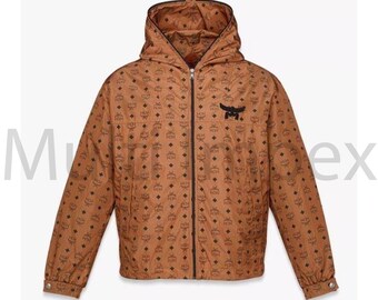 Chaqueta de cuero genuino de vaca MCM para hombre, chaqueta de motociclista hecha a mano