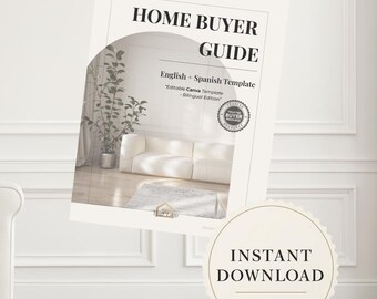 First-Time Home Buyer Guide for Realtors | Step-by-Step Process | Digital Real Estate Template | Canva Editable