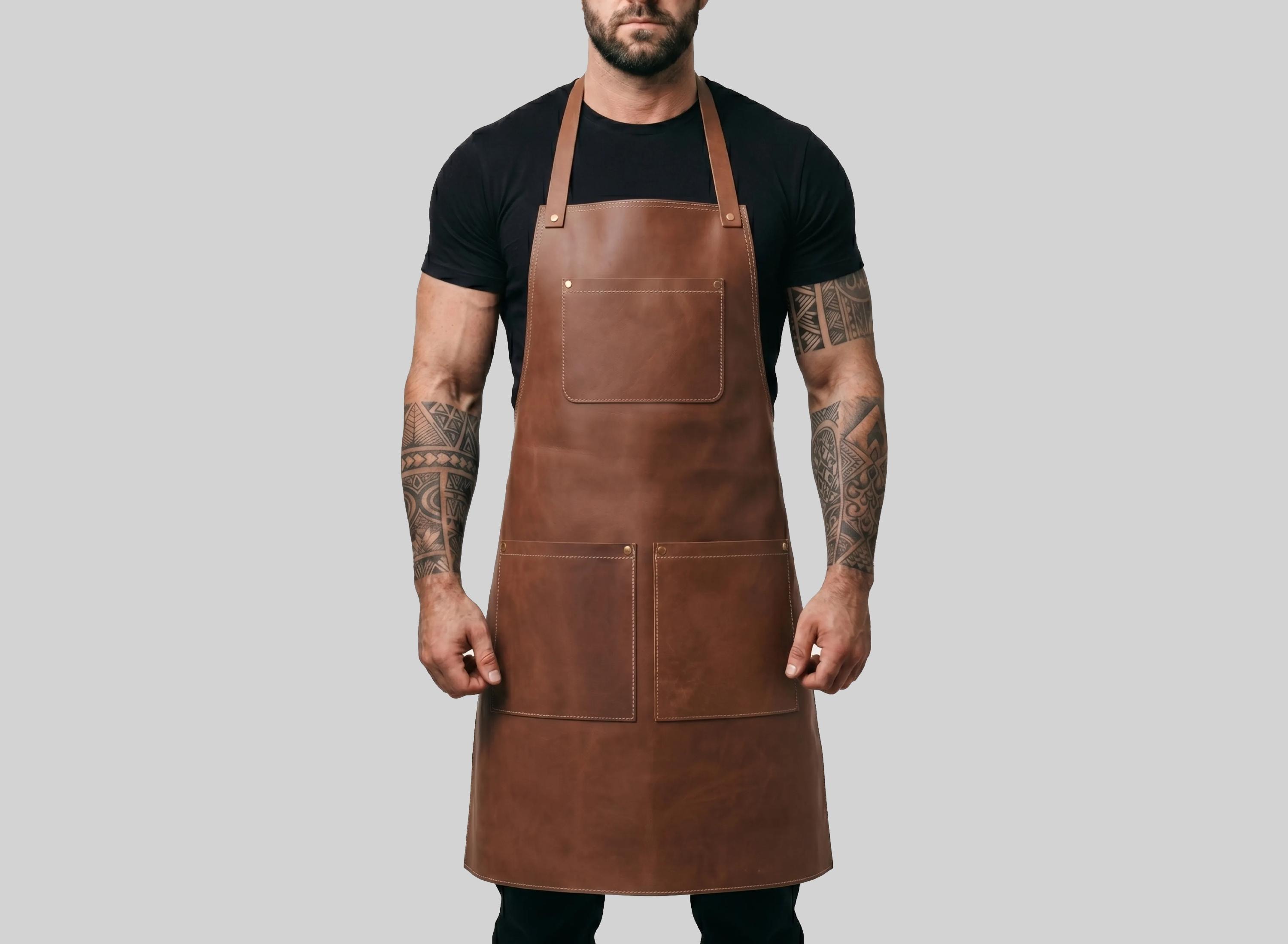 Bar Aprons With Leather Straps - Etsy