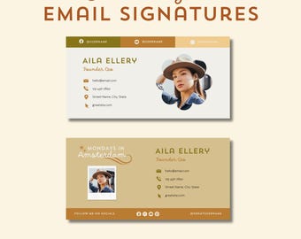 Canva Email Signature Templates | Professional Business Footer (Digital Download)