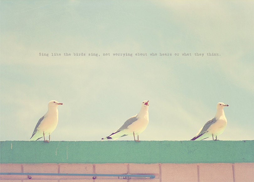 Pink and Mint Green, Mint Green and Pink, Nursery Room Art, Seagulls