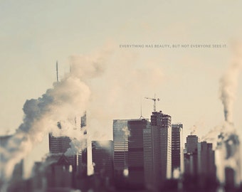 Toronto Skyline Art, Toronto Photogrpahy, Toronto Art, Toronto Cityscape, Quote On Photography, Toronto Wall Art, Home Art Decor