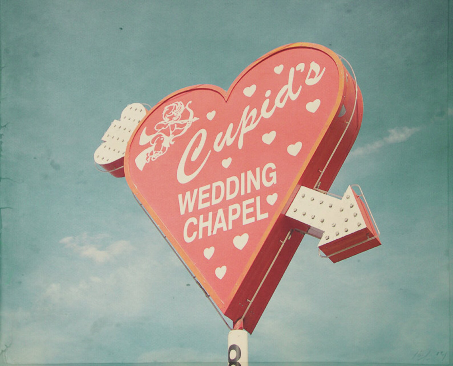 Cupid Wedding Chapel, Cupid's Chapel, Blue and Red, Vegas Wedding